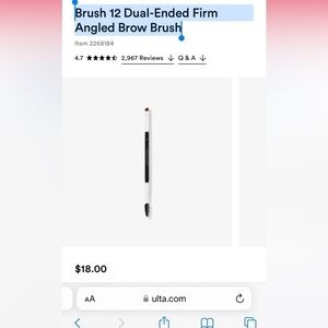 Brush 12 Dual-Ended Firm Angled Brow Brush